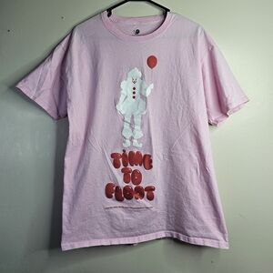 Pink Time to Float IT clown tee